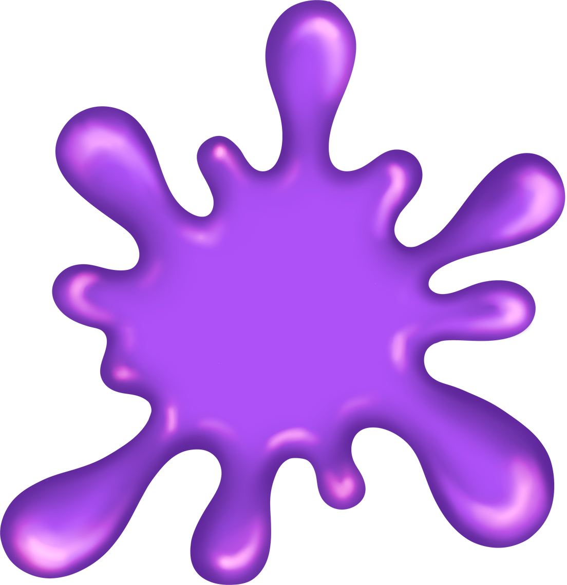 Purple paint splatter